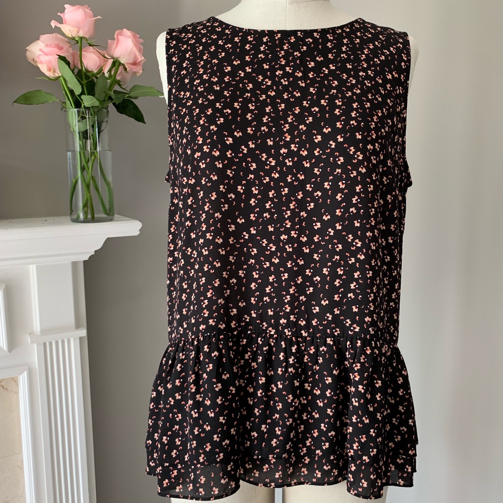 Pink And Black Loft Blouse